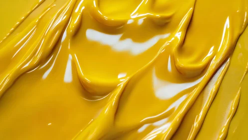 Golden paint ripples glow with smooth, creamy texture