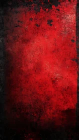 Vertical red textured field occupies frame with dark borders