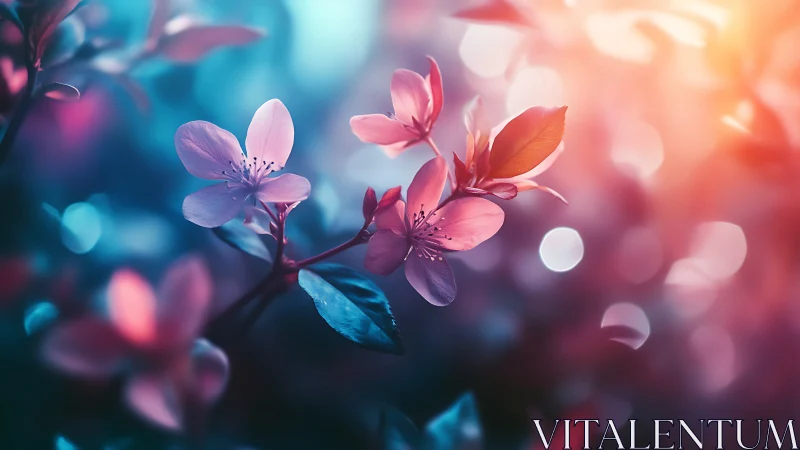 Delicate blooms dance in soft bokeh light and color