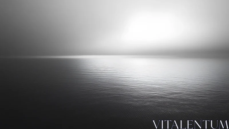 Soft horizon hush over silver water and infinite quiet sea.