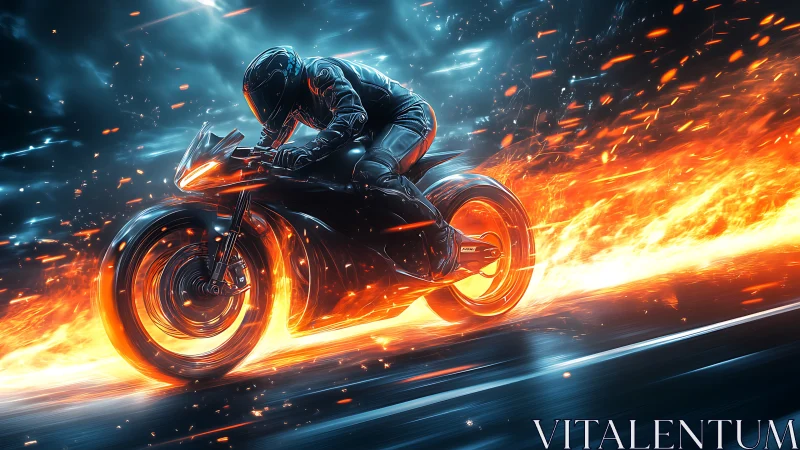 Blazing night ride with a fearless biker chasing pure speed.