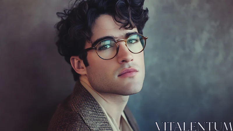 Quiet intellect leans into soft light and smoky color haze