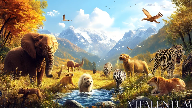 Wild summit gathering under autumn-bright mountain skies.