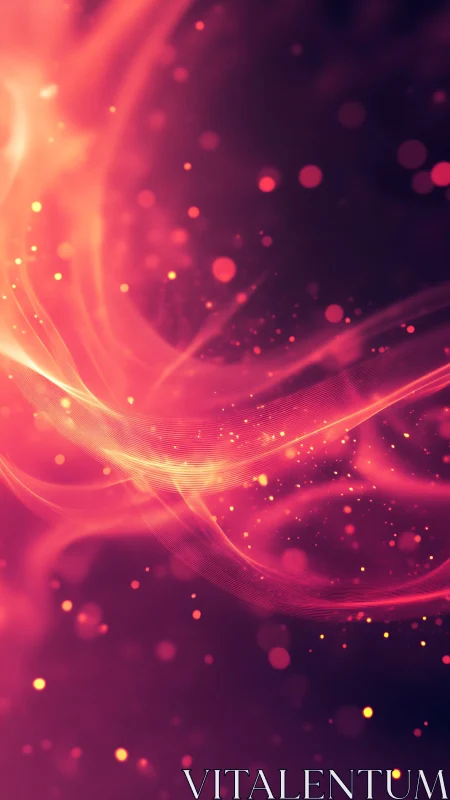 Luminous Particle Wave: Dynamic Energy Flow in Magenta-to-Deep-Purple Gradient