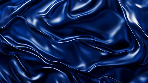 Specular navy satin folds under controlled studio lighting.