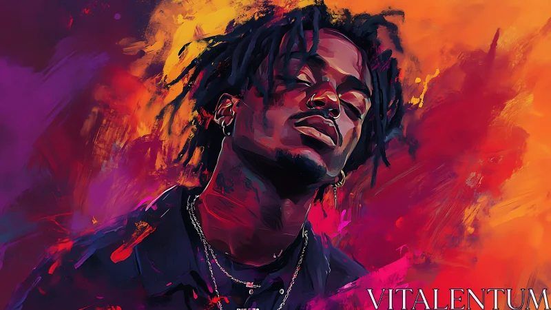 Neon daydream croons in molten sunset color storms.