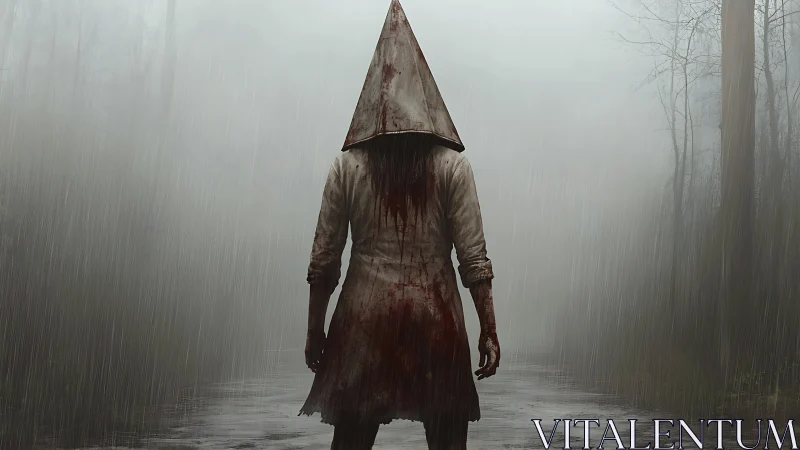 Bloodstained wanderer stalks the drowned road of forgetting