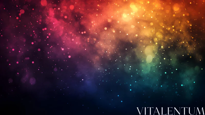 Vibrant abstract bokeh background with colorful gradient effect.