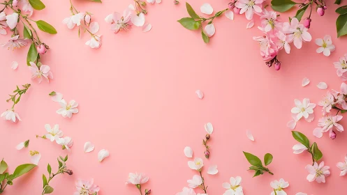 Cherry Blossoms Scatter Across Blushed Canvas Dreamily