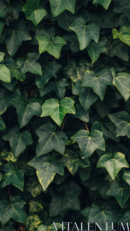 Whispering ivy wall weaving deep green woodland geometry.