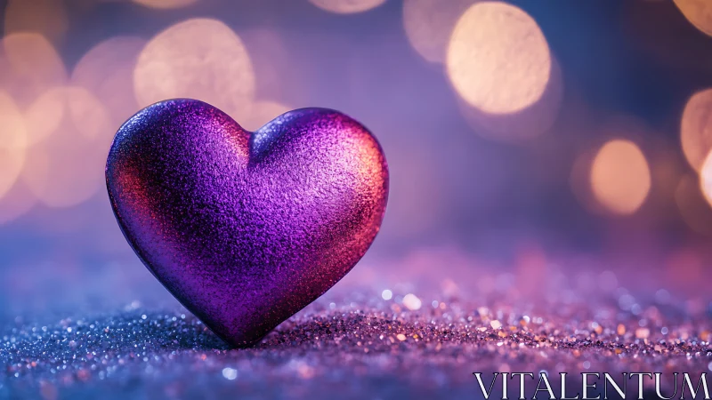 Luminescent Heart Sanctuary in Purple Glow.