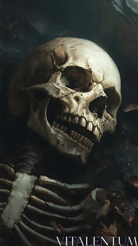 Gentle twilight study of a weathered forest skeleton.