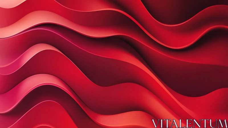 Layered red wave abstract background with smooth gradients.