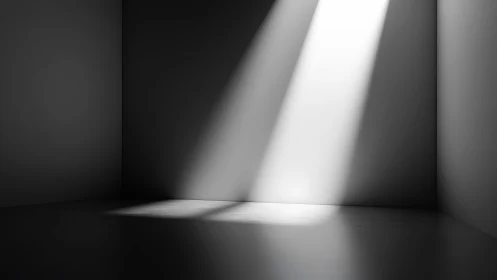 Isolated light beam defines geometric space in minimal interior