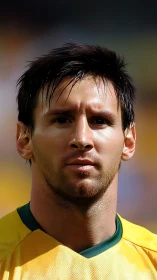 Close-up portrait of soccer player rendered in photoreal detail
