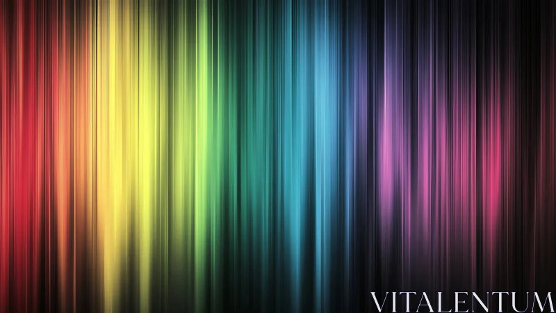 Vertical chromatic spectrum bands with motion-blur abstraction.