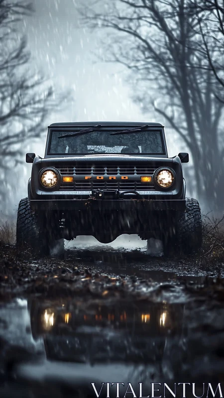 Grit-soaked off-road legend prowls a rain-drowned trail.