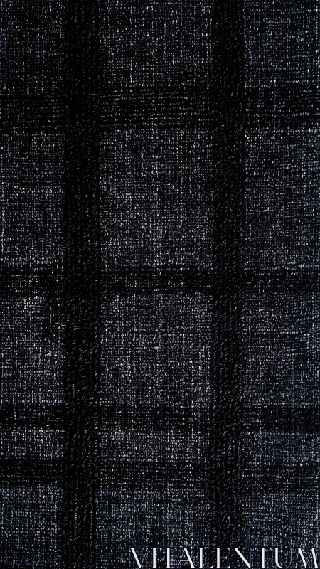 Dark woven plaid textile shows subtle grid texture.