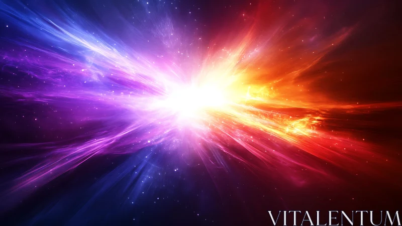 Starlit color burst where cosmic dusk meets new dawn.