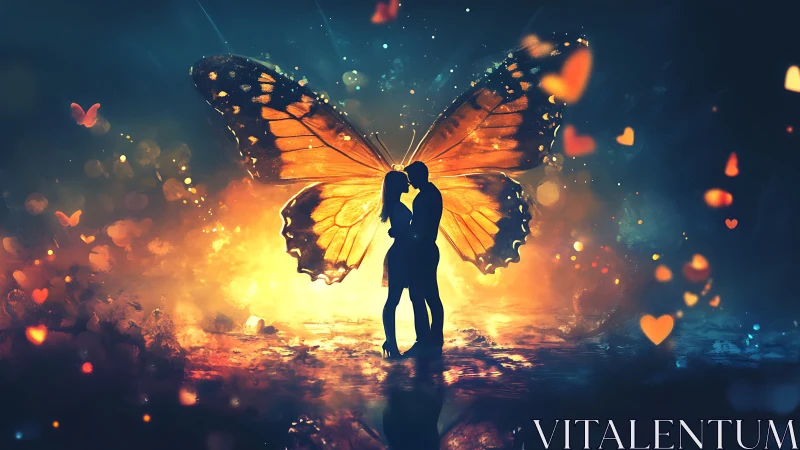 Two Hearts, One Glowing Butterfly Moment.