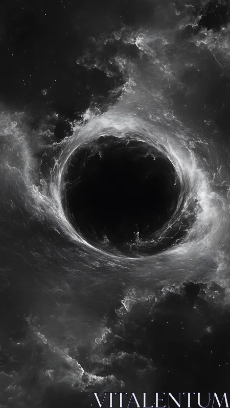 Storm-torn cosmic vortex swallowing the silent starlight.