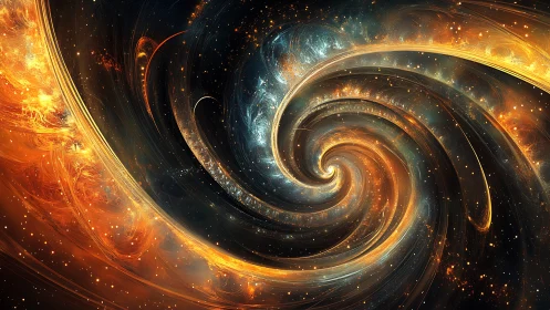 Cosmic spiral vortex blazes with swirling stellar fire