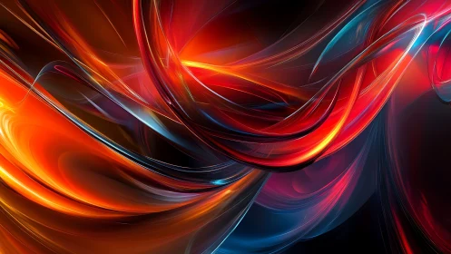 Parametric light ribbons form high-gloss flowing abstract surfaces