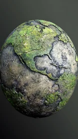 Weathered mossy world holding quiet, resilient stories.