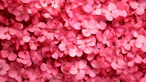 Pink Geranium Cluster Demonstrates Dense Floral Layering
