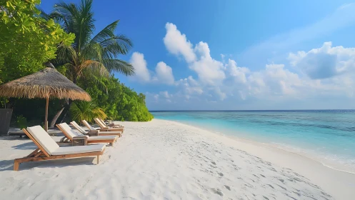 Turquoise Paradise: Where Loungers Meet Infinite Ocean Horizons