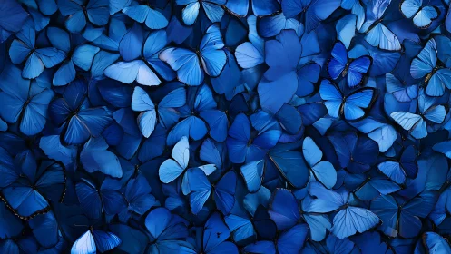 Monochromatic morpho butterfly matrix in dense optical field.