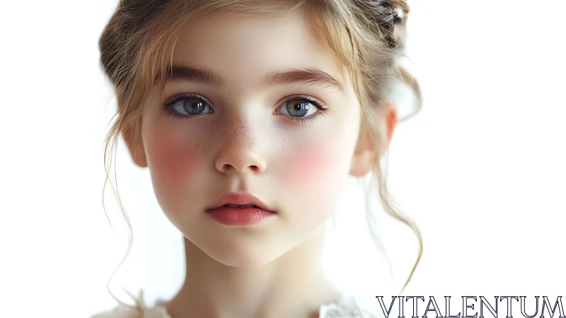 Portrait Study of Young Subject with Pale Complexion