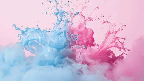 Pastel splash duel between cotton candy clouds and cool waves.