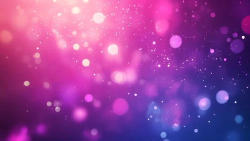 Vibrant pink and purple bokeh lights abstract digital background.