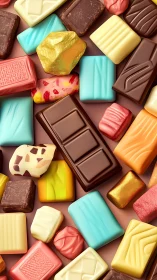 Colorful Chocolate and Confectionery Collection.