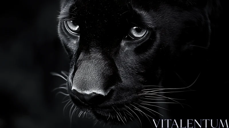 Black Panther Portrait, High-Contrast Lighting Study.