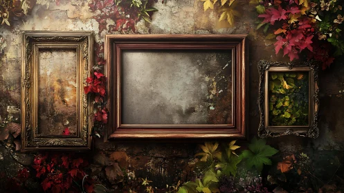 Three patient frames wait while autumn quietly paints stories