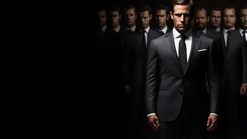 Corporate Leadership Portrait with Strategic Positioning and Professional Formal Attire