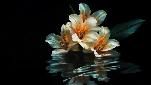 Luminous Lilies Dancing Above Water
