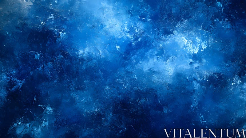 Deep Blue Abstract Texture in Expressive Contemporary Style.
