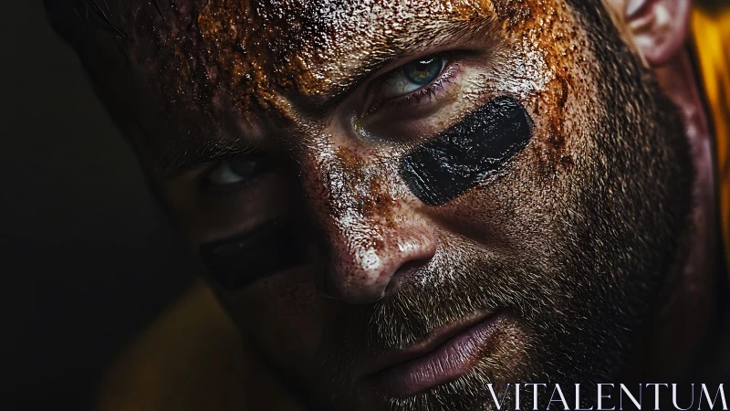 Grit and determination shining in a game ready gaze.