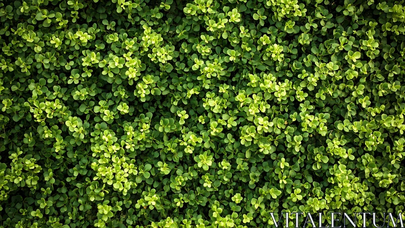 Dense clover groundcover texture with layered green foliage