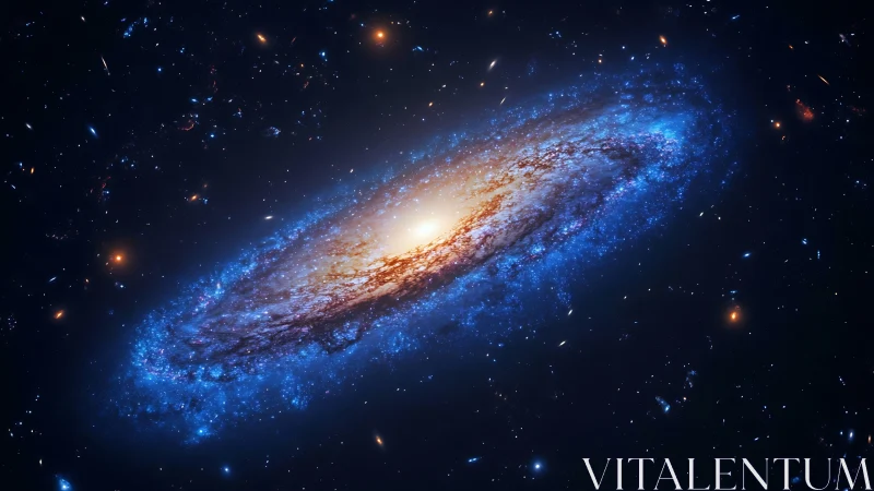 Spiraled starlight whirls into a blazing galactic bloom tonight