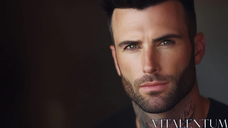 Male subject portrait shows sharp focus and shallow depth