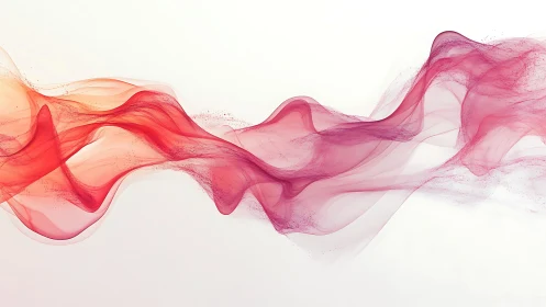 Undulating magenta waveforms render translucent abstract motion