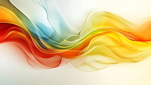 Sunlit ribbons of color drift across a luminous horizon.