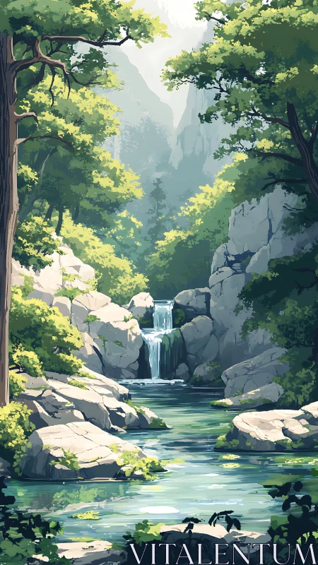 Sunlit Canyon Waters: Where Jade Currents Dance Through Towering Stone