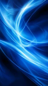 Electric blue light trails over deep abstract gradient.