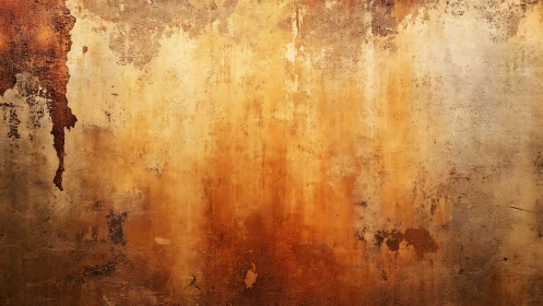 Corroded ferrous surface with stratified oxide patina gradients.