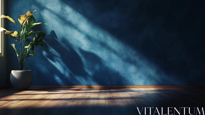 Soft morning light and a quiet corner plant in bloom.